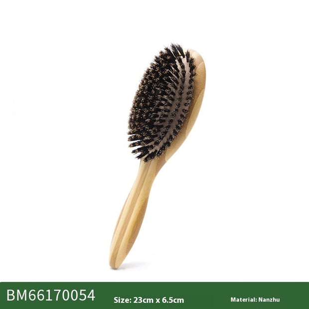 Wild Boar Bristle Hair Brush Cleaning Brush Airbag Straight Hair